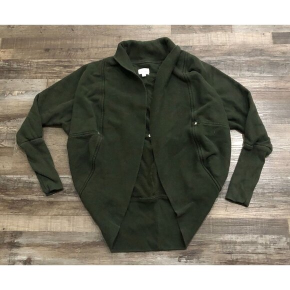 Wilfred Sweaters - Wilfred Women Medium Diderot Sweatshirt Open Front Cocoon Cardigan Green